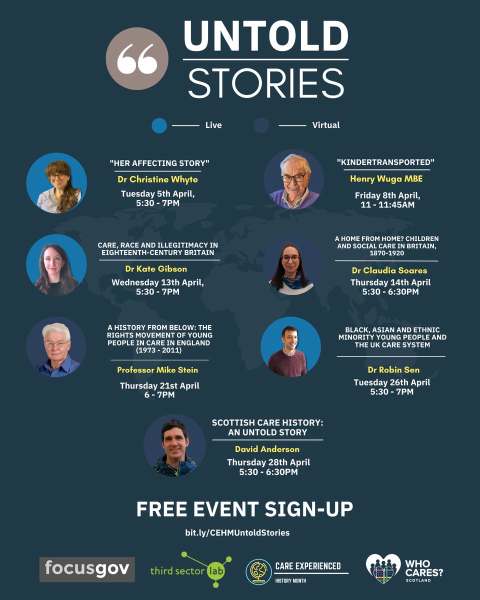 whocaresscot's tweet photo. Today we mark the beginning of Care Experienced History Month.

To begin the month, we're sharing our full Untold Stories programme, featuring live and virtual lectures from across the UK. Places are free but will go quickly so sign-up now.

https://t.co/5mCWkzLXlM

#CEHM #CEHM22 https://t.co/4nTwKrUj9B