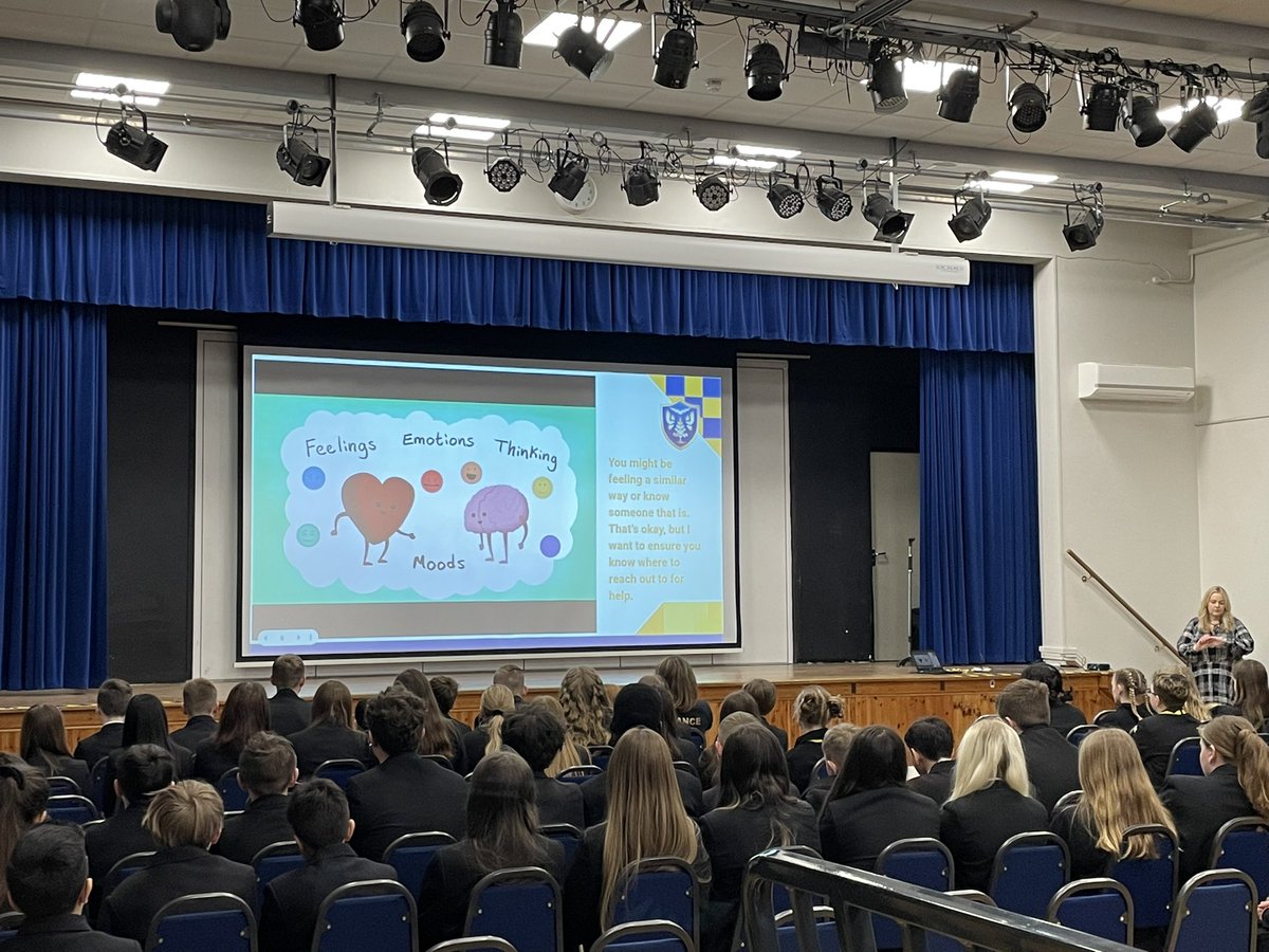 StreetlyLC's tweet photo. Thanks to @streetlyMissR for a great week of assemblies @StreetlyAcademy on #mentalhealth. Today was @StreetlyYr8. https://t.co/pscdbLtIri