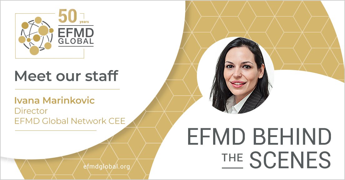 EFMDNews's tweet photo. 🎥 🎤 We continue our "behind the scenes" series with Ivana Marinkovic, Director of EFMD Global Network for Central and Eastern Europe. Learn more about Ivana! 
👇
https://t.co/kfPQMz0ee1

#EFMDstaff #EFMD50 https://t.co/0Mr0JRvnjE