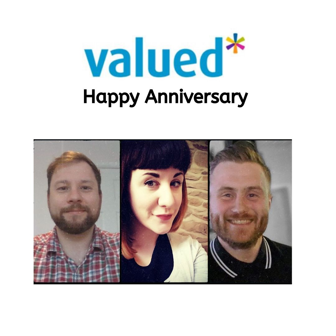 ValuedGroup's tweet photo. Todays a big one, happy work anniversary to Ruth, Simon and Jonny, it’s a real pleasure to have you with with us #Valuedteam https://t.co/WE90OAyr5Q