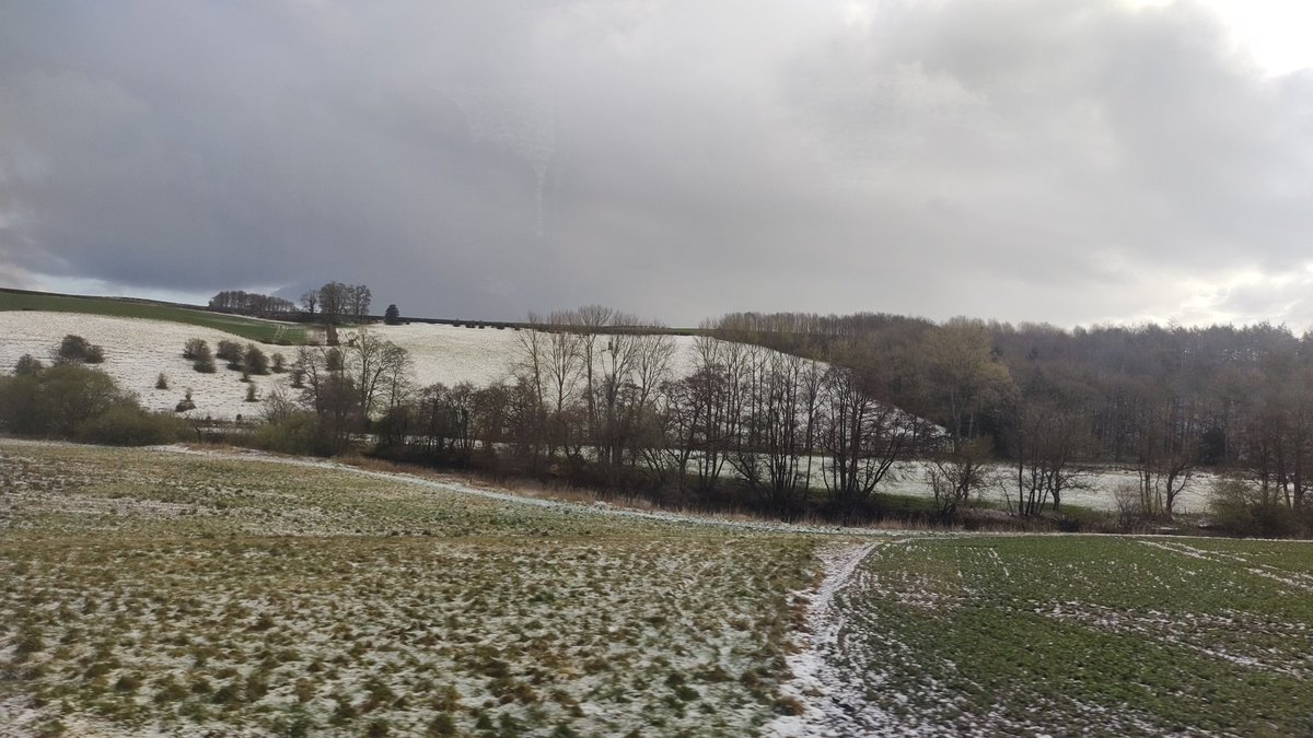 ChrisBushWrites's tweet photo. Snow on the moors (well, fields) and I'm off to Scarborough for a run of #JaneEyre @thesjt - getting close now!! https://t.co/w0RREx32Aq