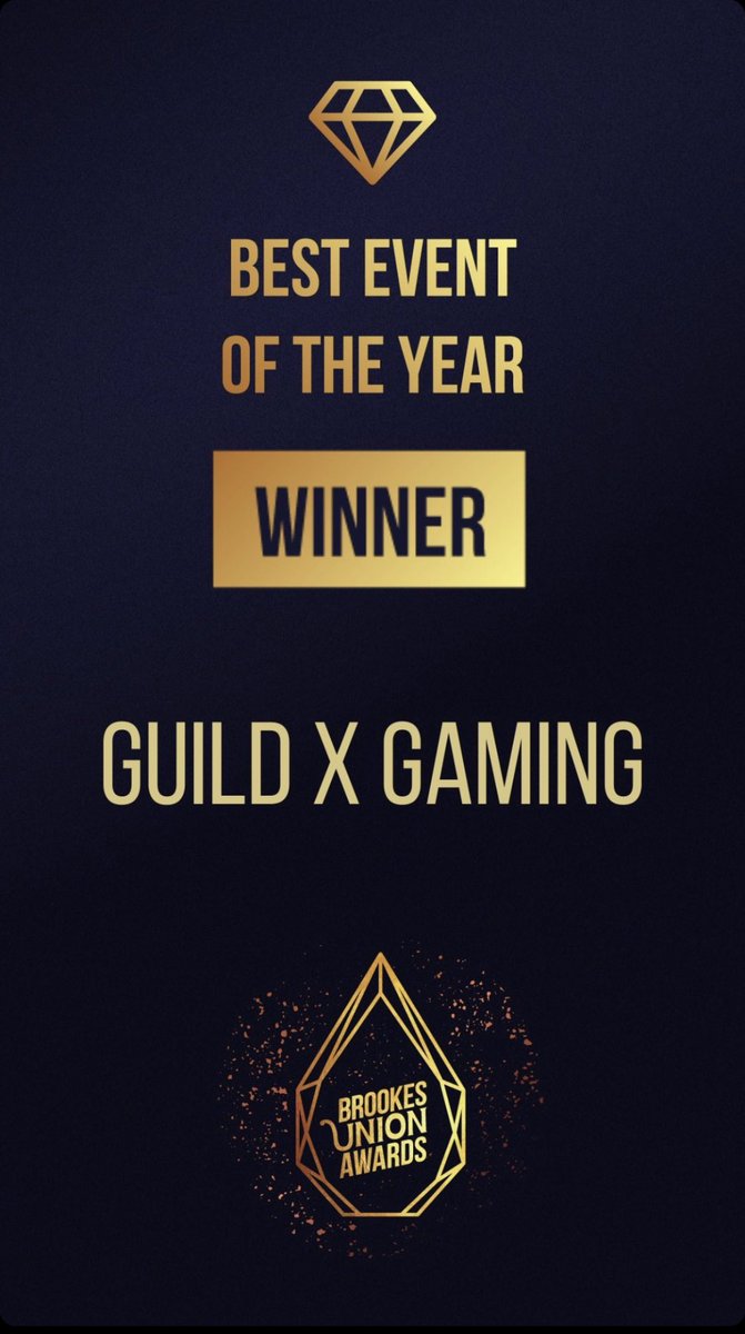 We managed to snag the award for best event of the year at the <a href="/BrookesUnion/">Brookes Union</a> Awards yesterday! 🥳
Couldn’t have done it without The Guild, and we are so excited to do it all again very soon! 👏🏻