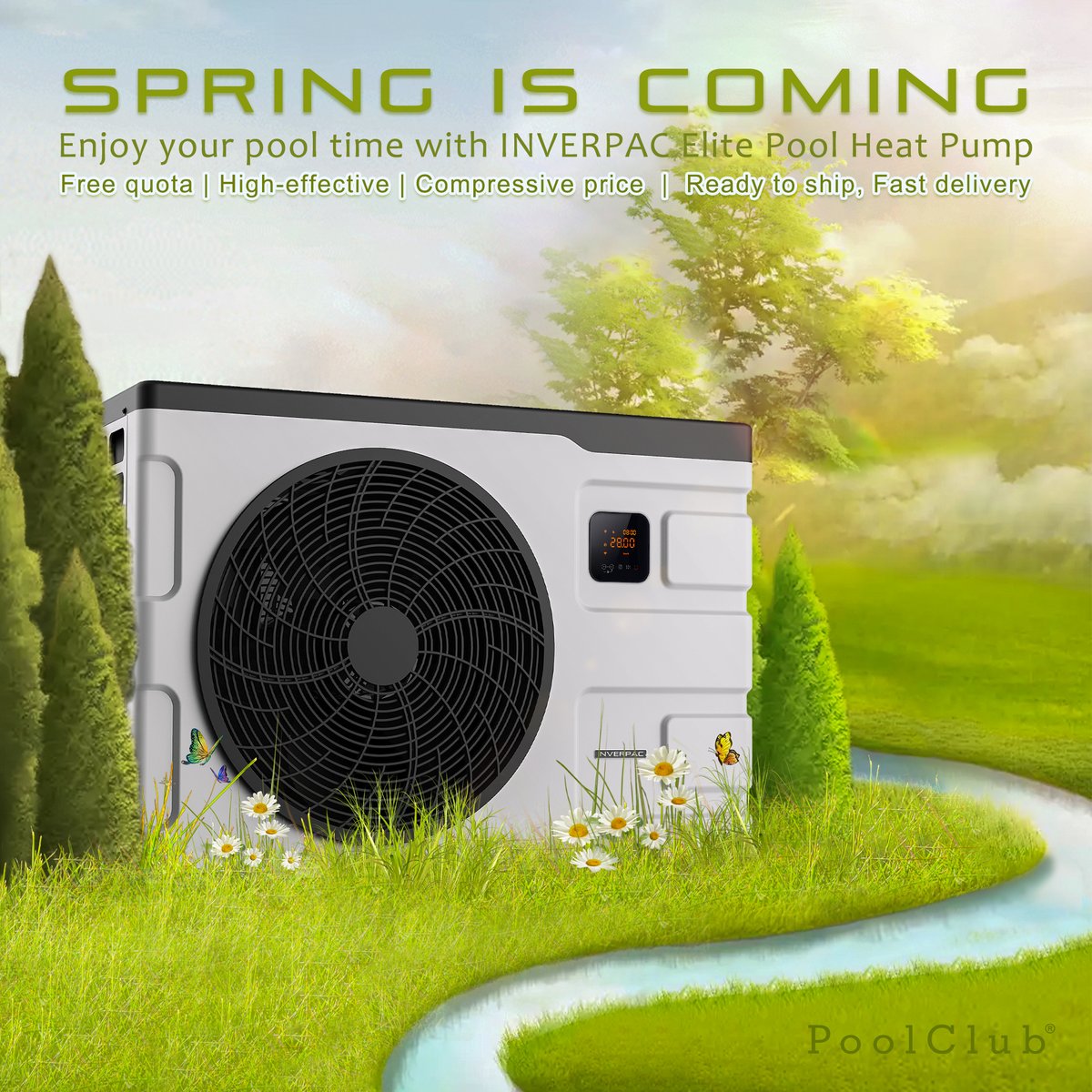 Spring is coming.
Enjoy your pool time with INVERPAC pool heat pump.
Free Quota, High-effective, compressive price, ready to ship, fast delivery👏
Explore in our bio link.
