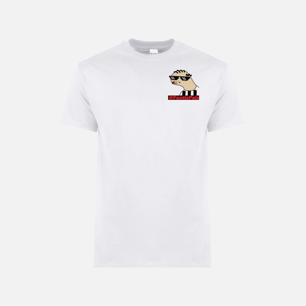 FootiePalz's tweet photo. Who wants a #FootiePalz t-shirt? If we can get to 100 retweets I will pick a lucky follower and send it out free of charge. (If you are a token holder I will even edit the design to show off your own FootiePalz token!). #giveaway #nftgiveaway #afl https://t.co/yNe6HpjF6e