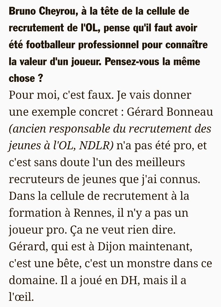 GhislainCorrea's tweet photo. 🗣️ Florian Maurice (dir. technique du Stade Rennais) pour @sofoot 

Arrigo Sacchi disait qu'il n'était pas nécessaire d'avoir été un cheval pour devenir un bon jockey... https://t.co/yFCjcsMCPG