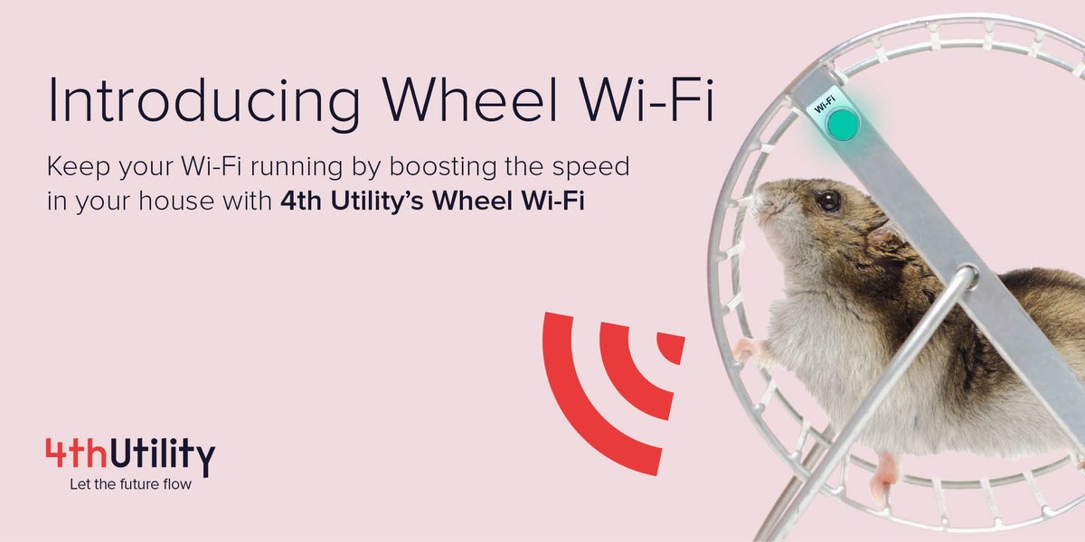 You'll be head over heels with our brand new home feature - say hello to our Wheel Wi-Fi!

Get your hamster spinning and your broadband racing!

Super-charge your broadband today  🐹 

#PetWifi #LaunchingApril1st #AprilFoolsDayDeals #Broadband #FibreBroadband