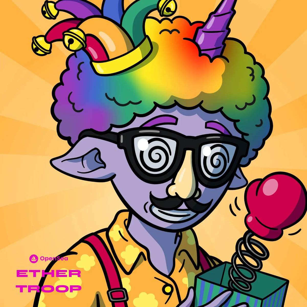 EtherTroop's tweet photo. My sixth finger that grew next to my pinky has to be chopped today unfortunately... My doctor said I drew too much...π₯²
.
.
JOKING! Happy April Fools' Day! π€‘
#NFT no. 0412 featuring April Fools' is released!
#NFTCommunity #nftcollection #ethertroop #ethertroopnft https://t.co/ffqPguWEq6