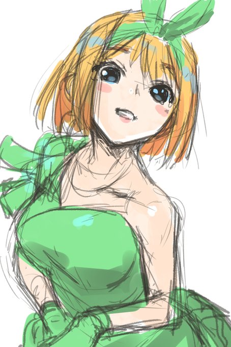 アサクラヒロギクさんがTwitterに投稿した中野四葉(五等分の花嫁)のイラスト。