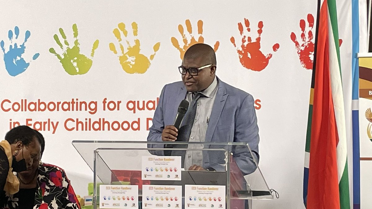 EducationGP1's tweet photo. The #ECDshift symbolic handover event is underway. The @DBE_SA will officially receive the ECD Function from @The_DSD. Stream this event live on
Facebook: https://t.co/Y0yAlYGecJ or https://t.co/wM1kMJWjMm
YouTube: https://t.co/dASHNmd31i or https://t.co/REzZXTg7JR https://t.co/S4gnMztSEk