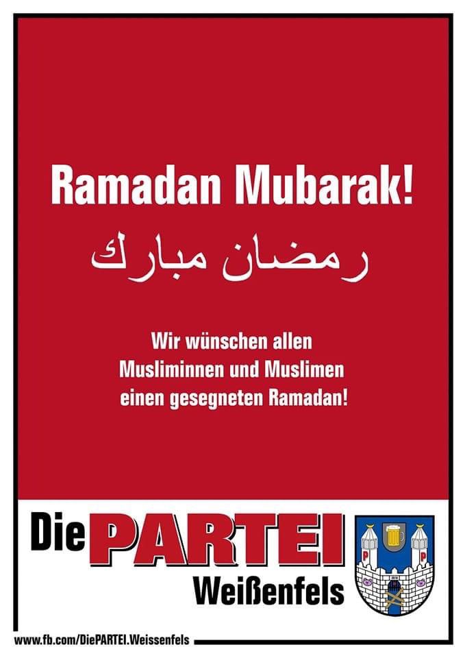 DiePARTEI_WSF's tweet photo. Heute gilt: #RamadanMubarak 

#Ramadan2022 https://t.co/G0A9AbfXaD