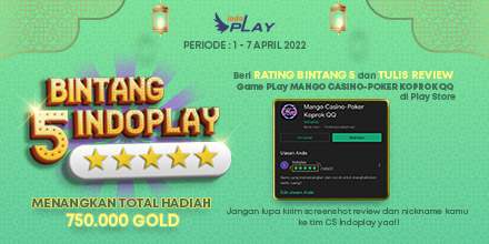 ind0PLAY's tweet photo. Review game play Indoplay Mango Casino-Poker Koprok QQ di Google Play Store dapatkan total hadiah 750.000 GOLD! 💖💖Yuk ikutan sekarang juga! Detail event : https://t.co/ykgWexddI1

#mobilegames https://t.co/ASmouentJW