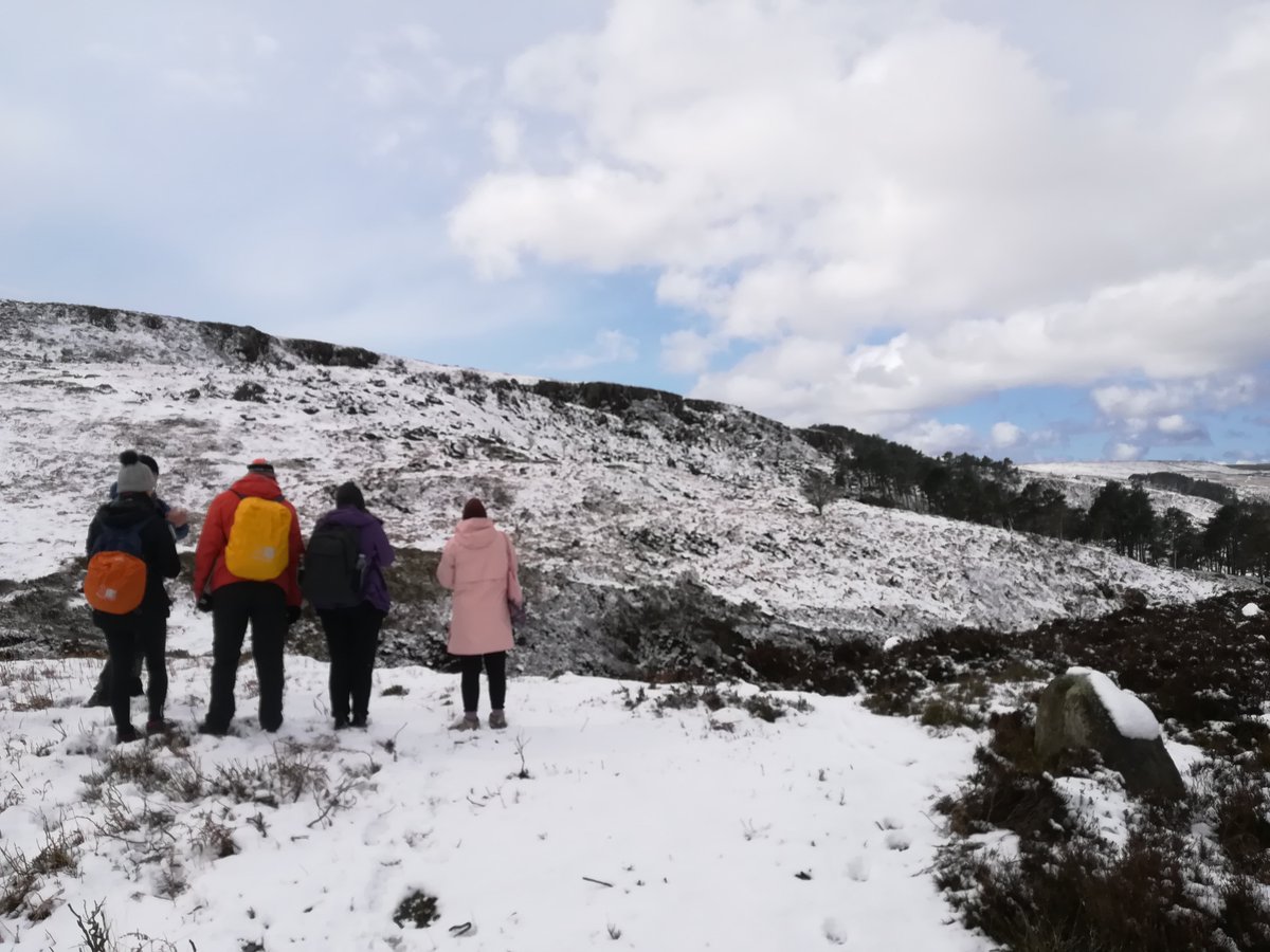 Great fieldtrip to the rather snowy Ilkley Moors to discuss the land surface impact of the Devensian glaciation ❄️🏔️🧊