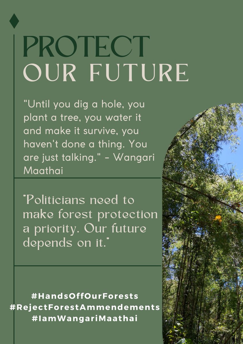 Conservation_ke's tweet photo. Until you dig a hole, you plant a tree, you water it and make it survive, you haven't done a thing. You are just talking.

Wangari Maathai
#IamWangariMathai
#HandsOffOurForests
#RejectForestAmendments https://t.co/4eAdVUvUdv