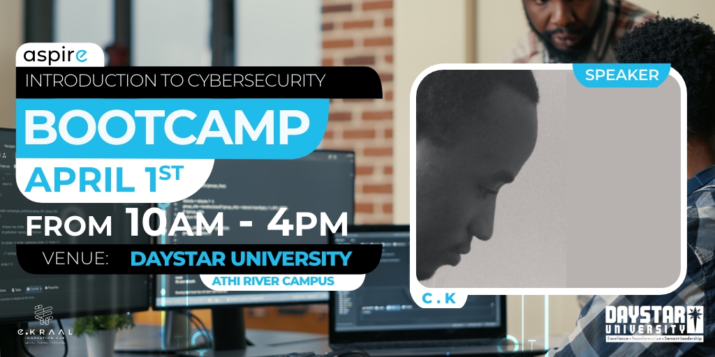 eKRAALhub's tweet photo. The #Aspire mentorship Lead .@iamckn taking students through an introduction to #cybersecurity and a brief in #cybercareers! 

To learn more: https://t.co/65TKVy5j9H

#Cyberwarriors #infosec #LearnAspireInnovate #eKRAAL #OSINT #infosectionary https://t.co/BG1kfL4T2y