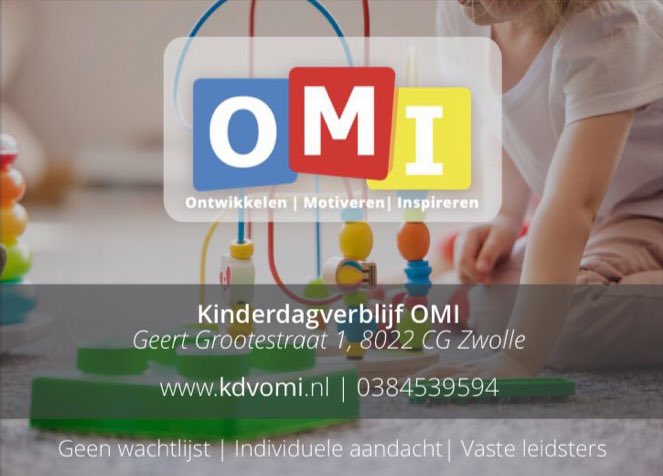 Flex opvang mogelijk - Geen Wachtlijsten- Vaste gezichten - Huiselijkesfeer. Ouder betrokkenheid van wezenlijk belang. <a href="/InDeBuurt/">indebuurt</a> @Diezerpoorter <a href="/Gemeente_Zwolle/">Gemeente Zwolle</a> <a href="/SWTZwolle/">SWTZwolle</a>