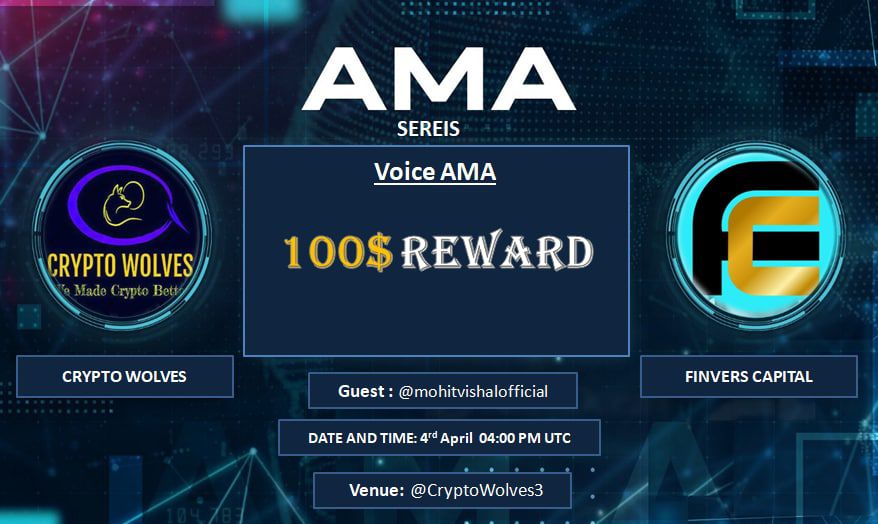 cryptowolves333's tweet photo. @cryptowolves333 We are pleased to announce our next AMA on April 04 2022 at 16:00 UTC
@cryptowolves333
 x 
https://t.co/yrOXb2XZeu

Reward : 100$
Requirements:
Follow :-
@cryptowolves333
 &amp;
https://t.co/yrOXb2XZeu

Like, RT, Tag your 3 Freinds https://t.co/Dr1YyFn6uw