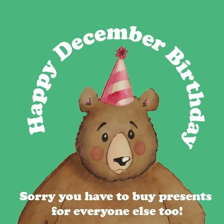 This is quite niche but i'm a December Birthday, so I don't care 🤣🤣 I know it's March, but i'm just roadtesting a few potential designs for <a href="/pglivelondon/">Progressive Greetings Live</a> trade fair in June, would this be a card you would purchase in December? I hope so 🙏