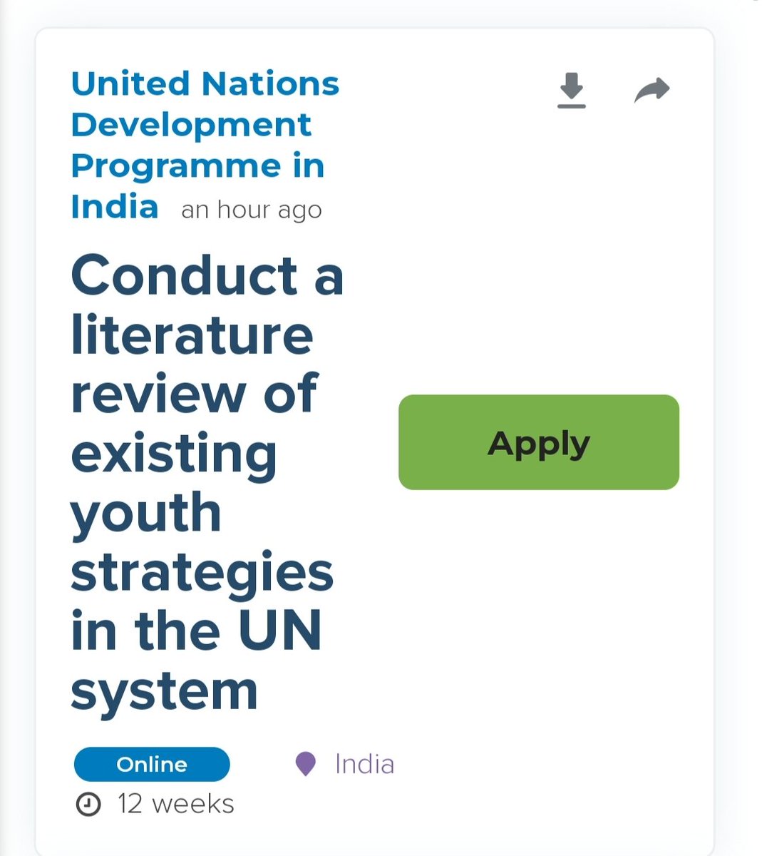 Are you interested in working with the #youth teams of @UNDP_India and @UNDPPH? Want to help us support young people better?
A+ at #research and looking to #volunteer?

Join us 2 develop a #youthstrategy toolkit! app.unv.org/opportunities/…