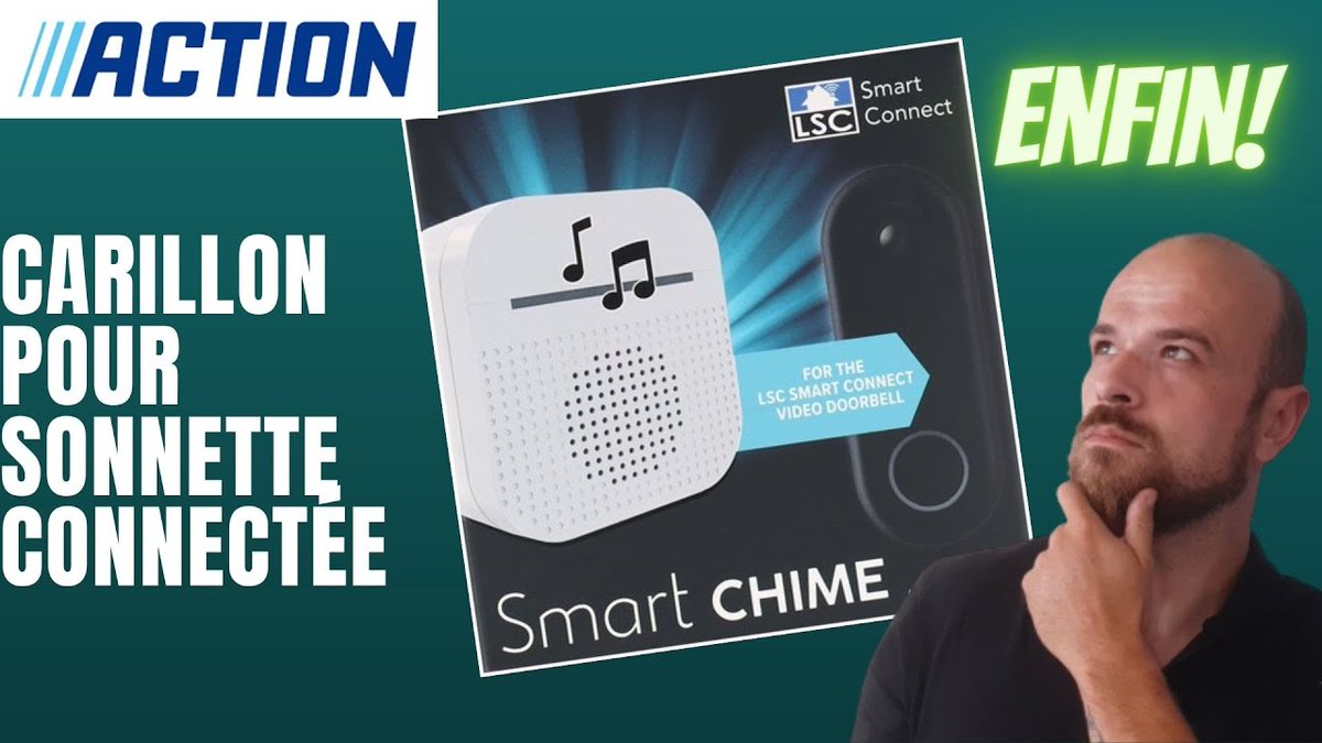 VincentVintech's tweet photo. Salut à tous !
@ActionFR LSC SMART CONNECT SMART CHIME - Le carillon pour sonnette connectée des magasins ACTION
La vidéo c'est par ici :
https://t.co/X5vul86T9t
#carillon #carillonconnecté #sonnette #sonnetteconnectee #actionFR #magasinaction https://t.co/9zVmJynEvA