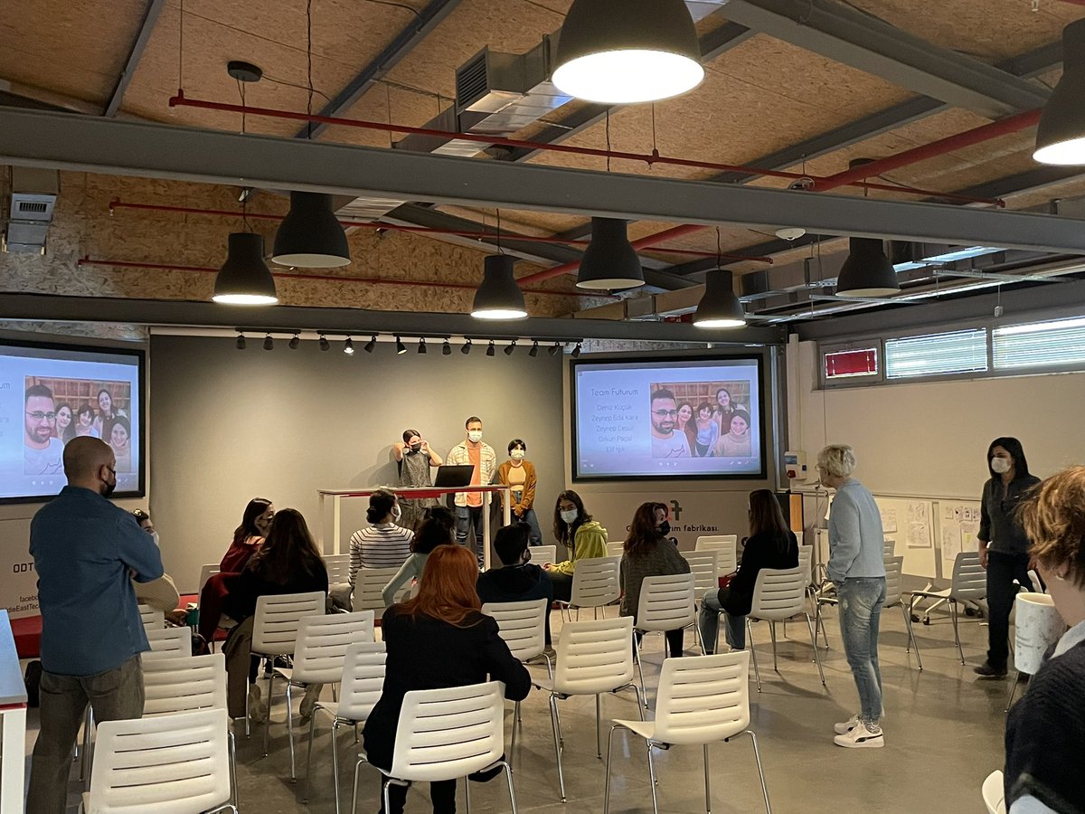 adiloran's tweet photo. Today at the Design Factory @metudf the groups took us on visits to their departments then Arzu and Özlem Hocalar discussed #DesignThinking 
#BA4148 #interdisciiplinaryproblemsolving https://t.co/VdwmO4pJSx