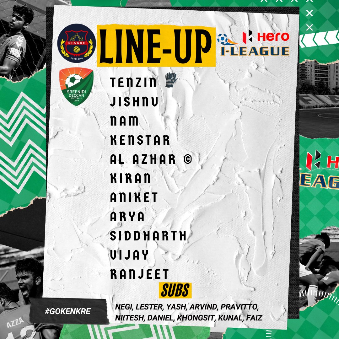mumbaikenkrefc's tweet photo. 📰 TEAM NEWS 👥 

Here’s the Starting XI for #SDECKEN 👇

#GoKenkre #HeroILeague
#AaplaKenkre #IndianFootball https://t.co/7AC6NPlTkd