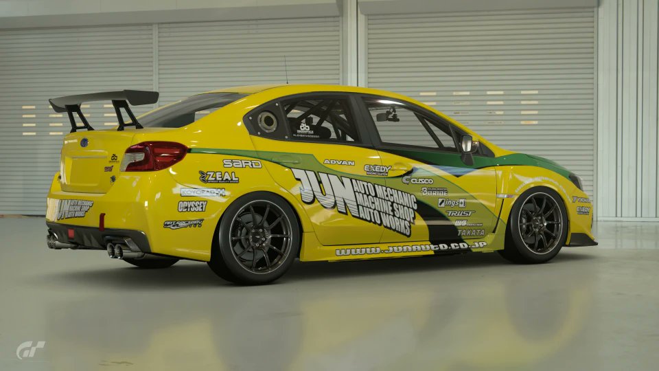 alexbanksdesign's tweet photo. One of my favourite liveries now released! "JUN AUTO" Subaru WRX GR.4 https://t.co/DLpLnaWy8l #JUNAUTO #JUN #junautomechanic #gt7 #GT7Livery #granturismo #GranTurismo7 https://t.co/z8JGsEKyyB