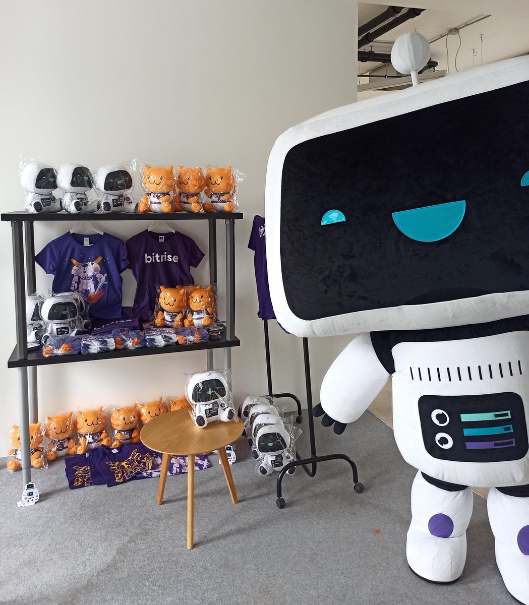 bitrise's tweet photo. π Ever wanted to have your own Purr Request or Bitbot plushie? Good news: our first retail shop called #BitMerch is opening in San Francisco in 2 weeks! π
We're still looking for candidates for our Gift Shop Mascot role. See details & apply here π https://t.co/FwXm9FrcT7 https://t.co/bh0uPqDSW6