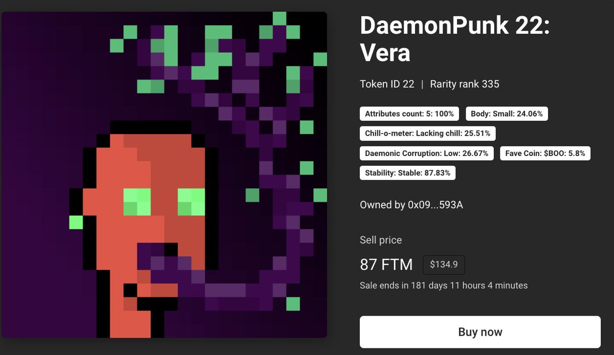 DaemonPunks's tweet photo. DaemonPunk #22: Vera sits in the bottom 10% of rarity as calculated from metadata traits. She's however the only Punk in 345 with a tree growing outta her mouth π΄ no trait for that!
Every #DaemonPunk is a handmade 1/1 - every #DaemonPunk is rare πΉπ€
https://t.co/hlDoyV2kAT https://t.co/7DJOPwMJis