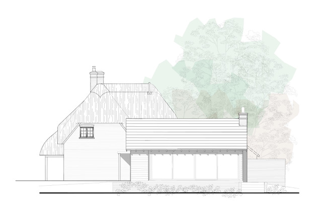 PellStevens's tweet photo. Planning permission and listed building consent granted for a contemporary extension to a thatched cottage in the New Forest National Park... https://t.co/Lc6tCXOhy1