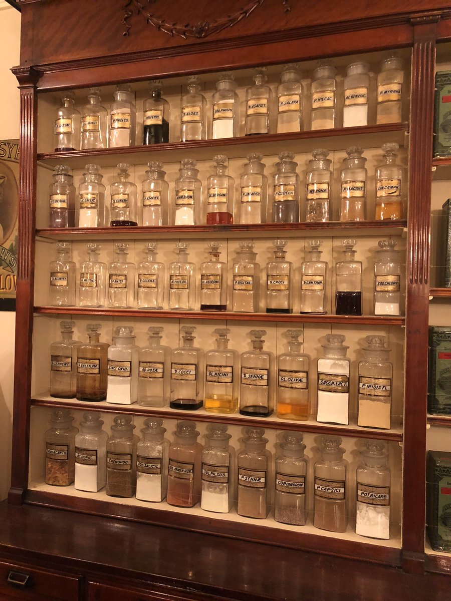 DavidSteensma's tweet photo. Lots of stuff to choose from - most of it appears to be in an alcohol base, so if it didn’t work as promised for a patient’s ailment, at least there was some benefit #OldPharmacy https://t.co/5gPLCujEzU