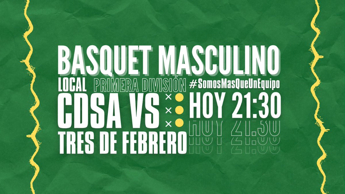 Nuestro equipo de Básquet Masculino se enfrentará a el Club Tres de Febrero de local dando inicio al torneo de <a href="/FEBAMBAok/">FEBAMBA</a>.

¡VAMOS DEPOR!

#VamosDepor #SomosMasQueUnEquipo