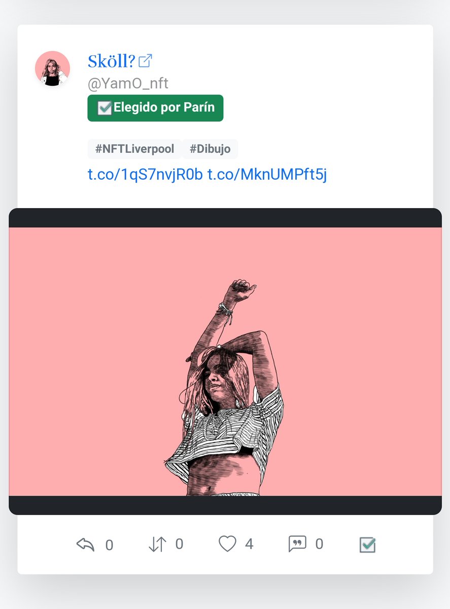 gm, I woke up to this great news, my work "Laura" has been selected by <a href="/ParinHeidari/">PARIN</a> for #NFTLiverpool, thank you very much, I'm super excited. 

thanks to the organization team and <a href="/mondoir/">Mondoir</a>, for this event.