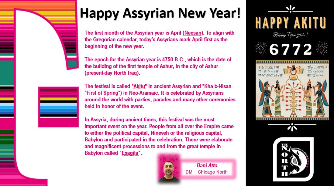 Thank you <a href="/DaniA23X/">Dani</a> for sharing more about your culture &amp; Happy Akitu to all my Assyrian friends