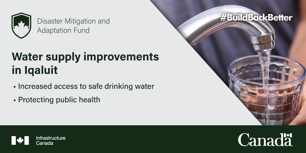 Improvements to water supply and distribution system #infra in #Iqaluit will alleviate impacts of #ClimateChange for the community and ensure residents have reliable access to safe drinking water. #BuildBackBetter 

infc.gc.ca/a20d