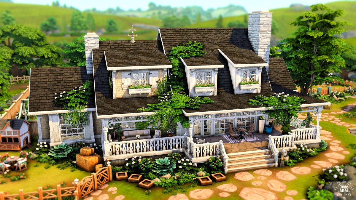 sunnysimsie's tweet photo. May I present you.. the first ever 64x64 lot that I've built! I'm super proud how it turned out 🥺 it's a farm for the Watson Family in Henford on Bagley! 🐤
>> Gallery ID: sunnysimsieYT

@TheSims #ShowUsYourBuilds #thesims #MaxisFav https://t.co/jK6AyYFpCw