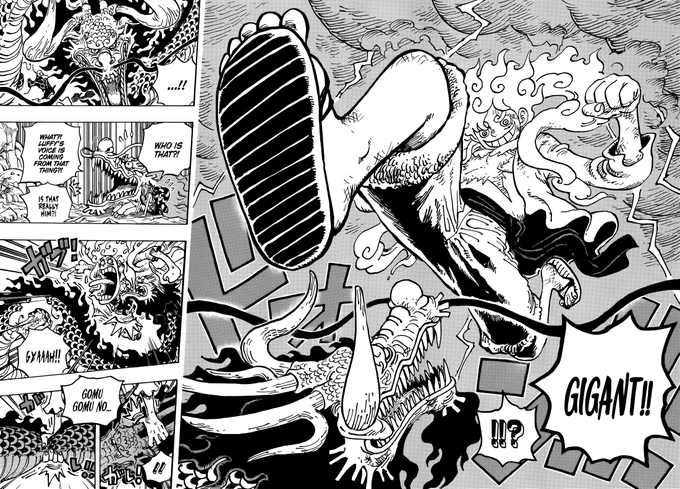 I love ABSOLUTELY LOVE how Luffy is fighting Kaido in Gear 5 but I fear the very serious reprocussions this will have on our boy's body.. #ONEPIECE1045 