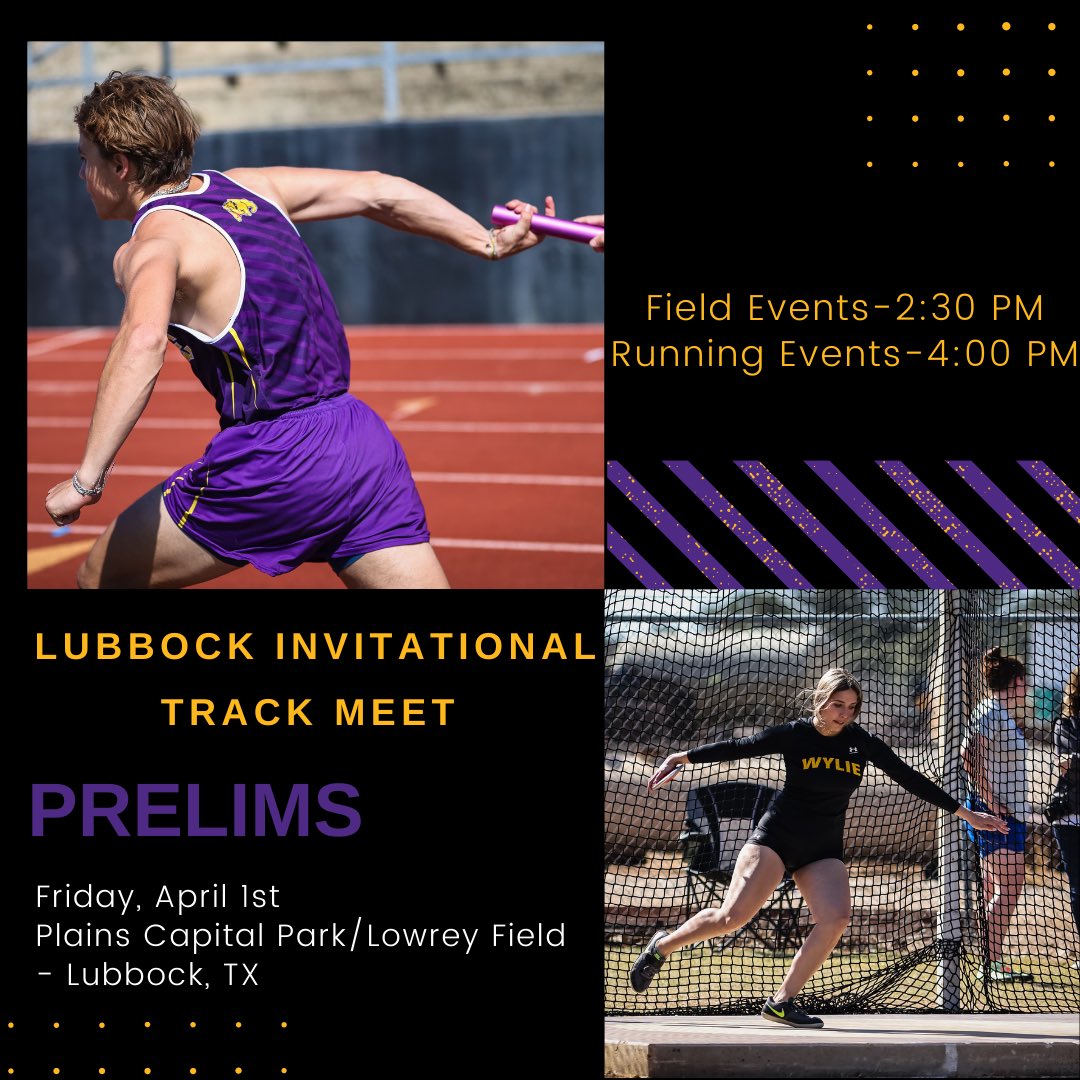 Wylie Boys Track on Twitter "🏃Prelims today at the Lubbock