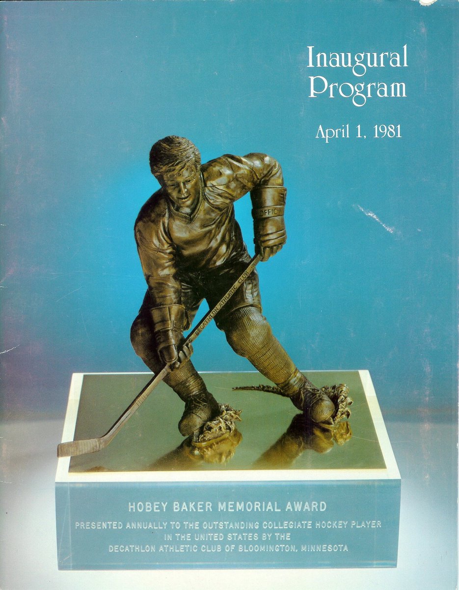 41 years ago today in 1981, University of Minnesota, <a href="/1980MiracleTeam/">1980 Miracle Hockey Team</a> centerman &amp; Roseau, MN native - Neal Broten was named the winner of the 1st inaugural <a href="/HobeyBakerAward/">Hobey Baker Award</a> then of Bloomington, MN Decathlon Athletic Club
