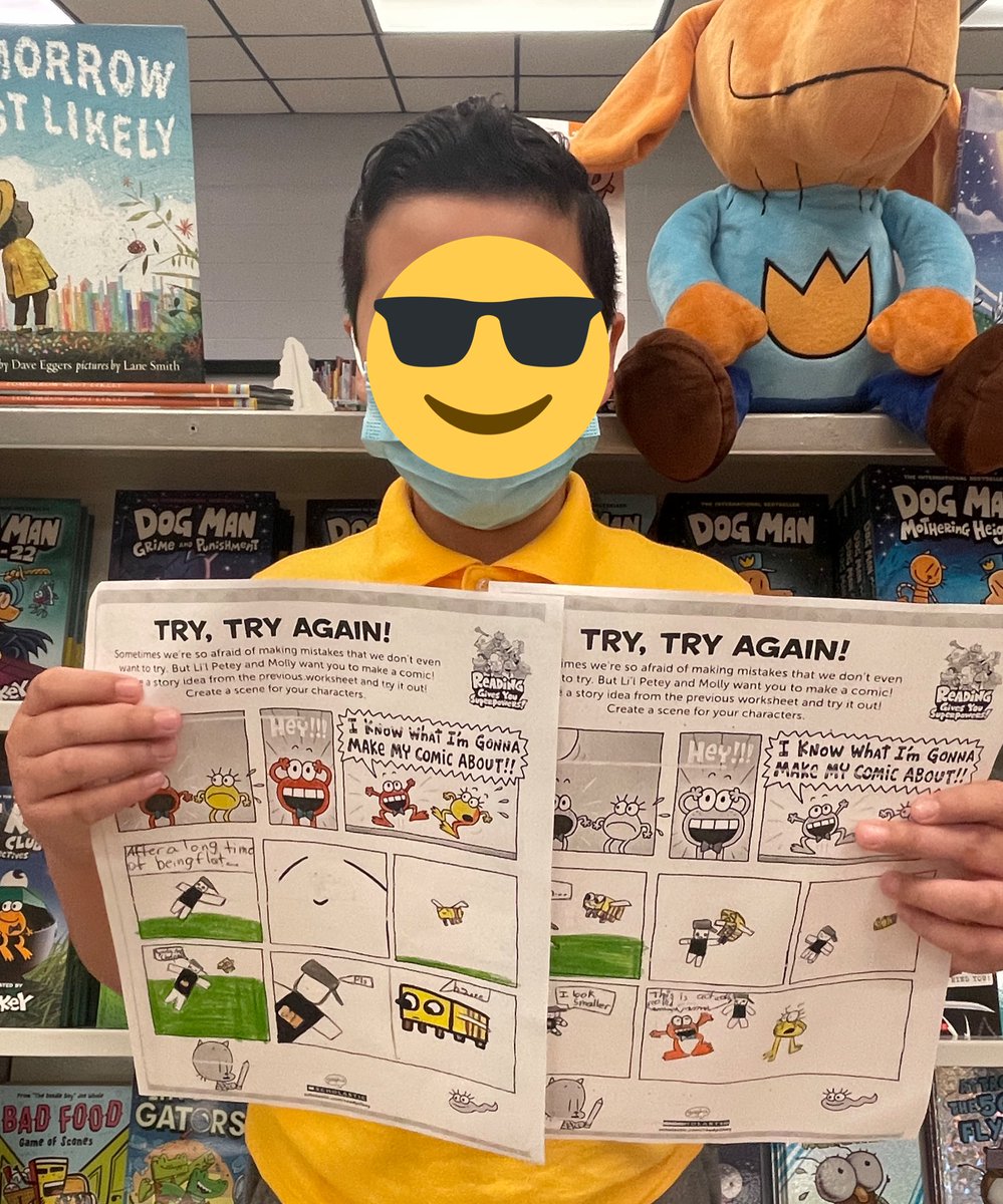 _vanes_f's tweet photo. Having a blast creating comics because “Reading Gives Us Superpowers!” #ReadPilkey 📚❤️✨@Scholastic @ScholasticClub https://t.co/lhIj0if9l6