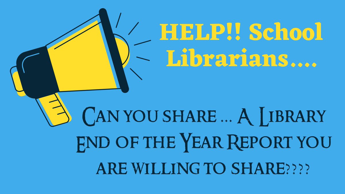 I am looking for examples of End of the Year Library Reports to share with new librarians. Do you have one you would be willing to share??? #tlchat @VirtualGiff @spkowalski @kmfenner @BoyntonLibrary @nyla_ssl #aasl bit.ly/3tYBe8P