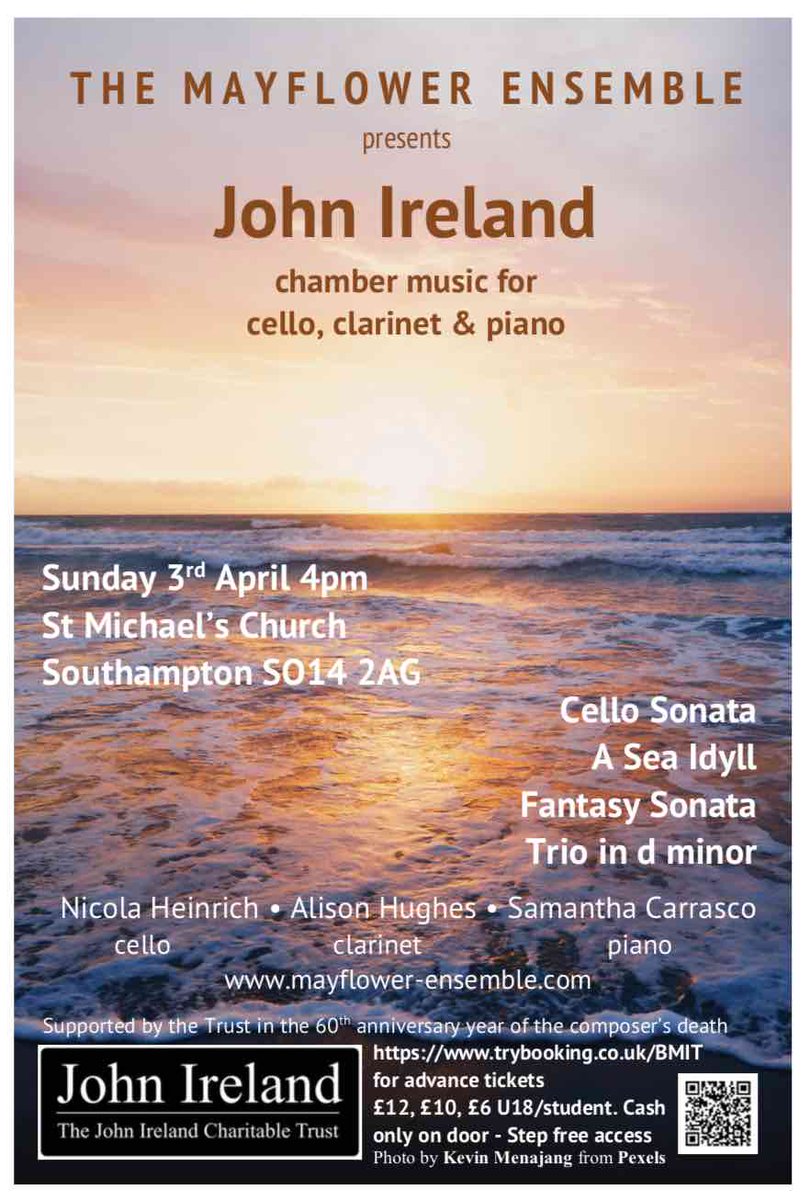 ArtsPacs's tweet photo. THIS SUNDAY 4pm Southampton-based https://t.co/BwTdEKzo4R will be performing #JohnIreland 🎵
Tickets: https://t.co/jFZCw1vGz0 🎹🌊🎻 https://t.co/NqRRZuB3GF
