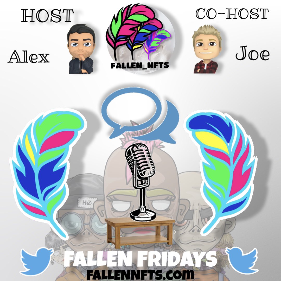 Fallen_nfts's tweet photo. 🕰TONIGHT 18:00 (GMT) 
🌏 - 3 Hours from now 
◾️https://t.co/tXQEREGD9R

Come join Alex &amp; Joe Hosting a Twitter Space with the Fallen Community joining. 

Come find out more about our project, ask any question you might have! Road map / Metaverse / Smart contracts / passive earn https://t.co/M0rjffjKls