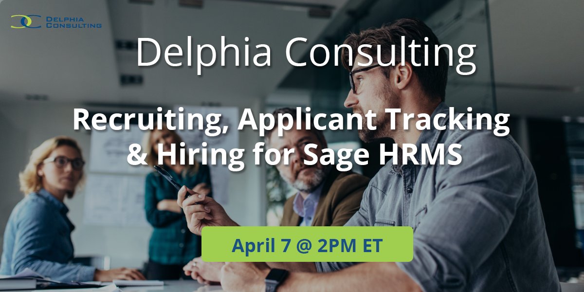 SWKTECH's tweet photo. Need an affordable way to manage your #recruiting process online? Register for this @DelphiaLLC webinar and learn how iRecruit automates the entire process and fully integrates with #SageHRMS through #HRActions. Register Here: https://t.co/Ze1IWkaUwx
#HR #Hiring https://t.co/PLBLyImsBl