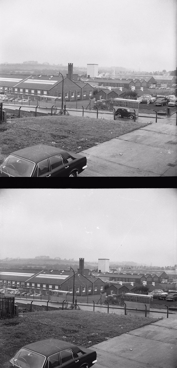 swanseamuseum's tweet photo. The future is unwritten. Found negative scans. Fforestfach Trading Estate, late 1960s. #photography #postwar #swansea #abertawe #fforestfach https://t.co/TAo5baLjji