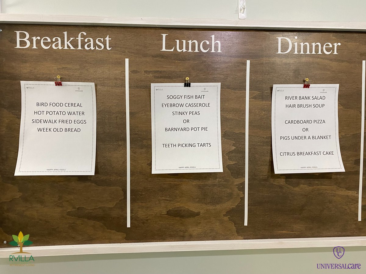 RVilla_C339's tweet photo. Today's Menu! #RVillaCaledonia #UniversalCare https://t.co/zRHr9UgyEF