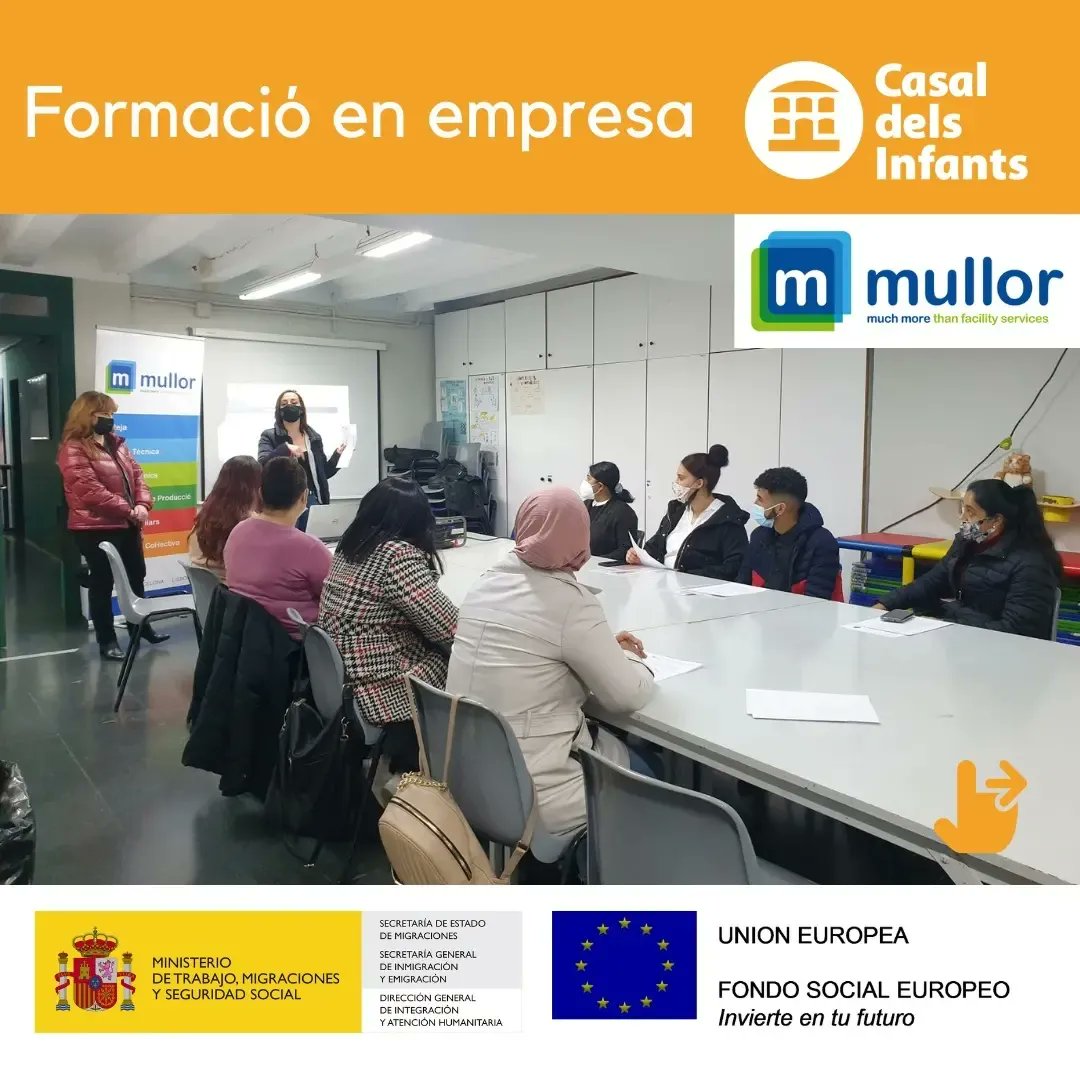 formaciocasal's tweet photo. 📍Conclou la formació en el sector de l'hoteleria 🏨amb la càpsula de regidoria de pisos a càrrec de #Mullor les entrevistes de l'equip de #Rrhh als participants.👩🎓🧑🎓
En breu canviaran l'aula per l'hotel. #oportunitats
#empresescasal #voluntarisCasal #formacióenempresa https://t.co/6WKTtiGwEt