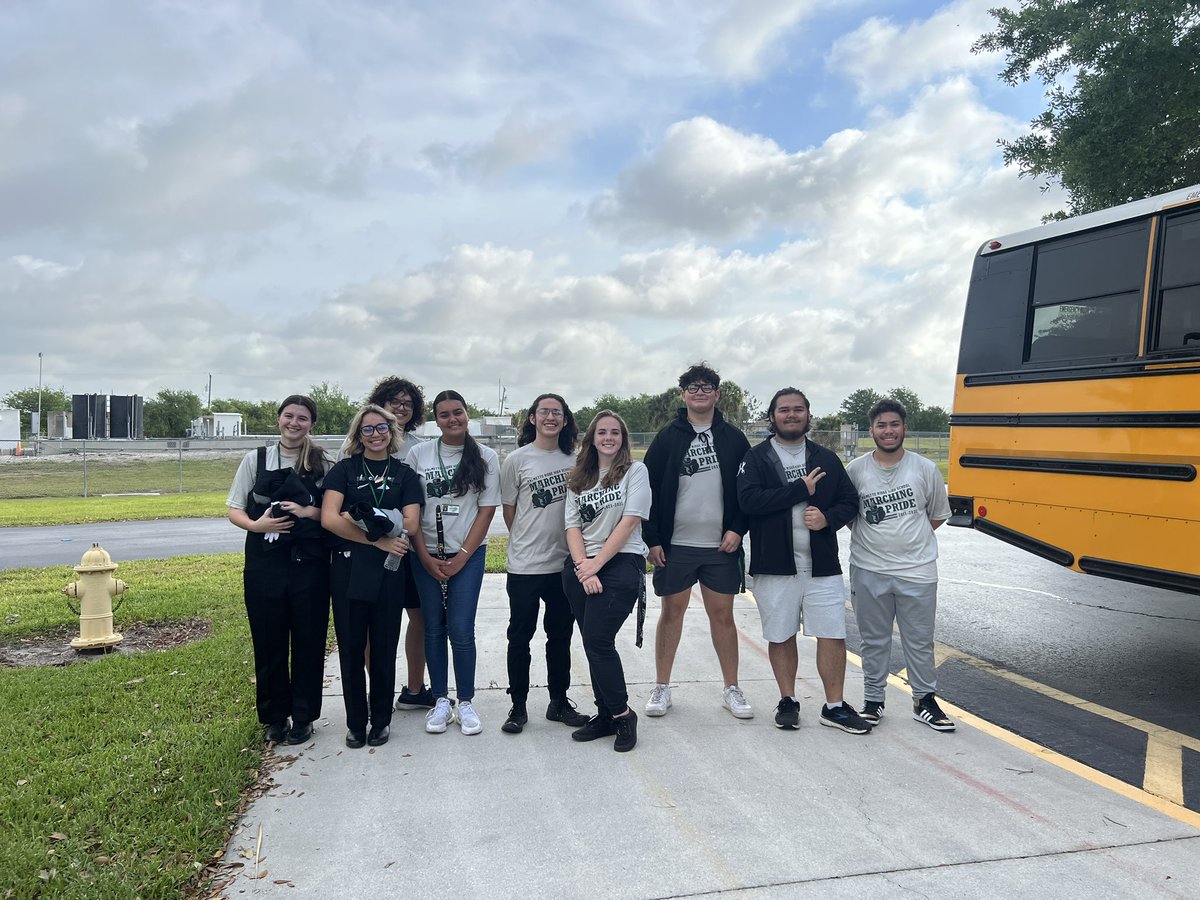 PRHSBands's tweet photo. The Marching Pride playing for the Sabal Palm FSA Pep Rally! Thank you for having us! @SPEHAWKSNAPLES @EFuentSPE https://t.co/iNqWyOFRFg