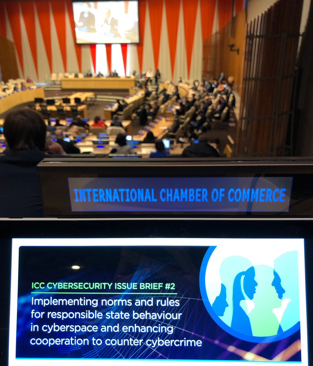 iccwbo's tweet photo. Cyber Development Goals? Yes, we can.

Our new Cybersecurity Issue Brief 2 explains how: https://t.co/QE47jSv1xF

📸 On the ground at UN Open-ended Working Group meetings on #cybersecurity in NYC. https://t.co/OZMYpOIfQM