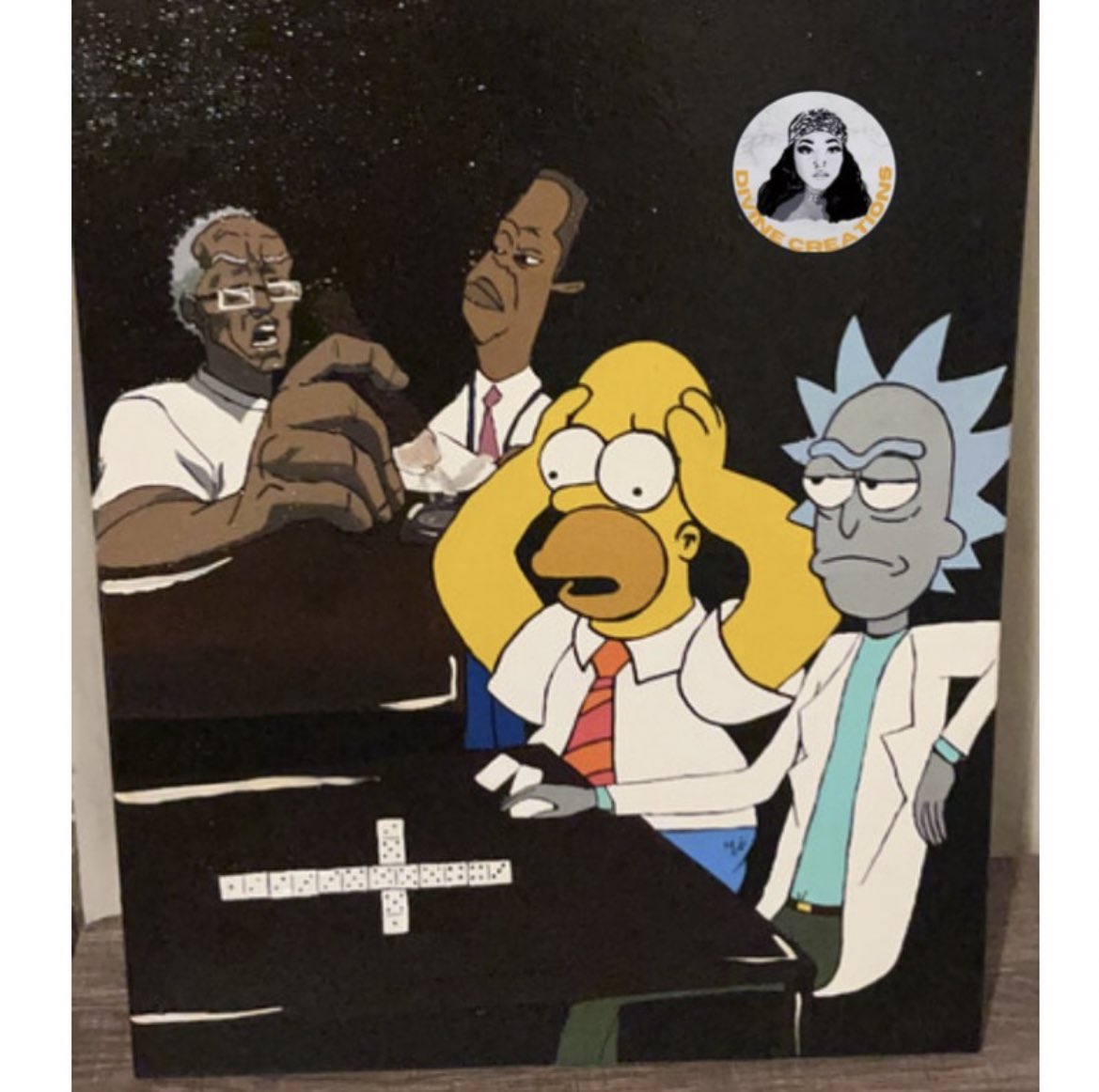 randiicreations's tweet photo. The hottest 🔥🔥 

SOLD 

Have a few people who want this one.. direct message me to make it yours 

 #theproudfamily #oscarproud #rickandmorty #thesimpsons #simpsons #homersimpson #cartoon #art #paintings #simpsonsart #boondocksart https://t.co/5K0vxv4AvP