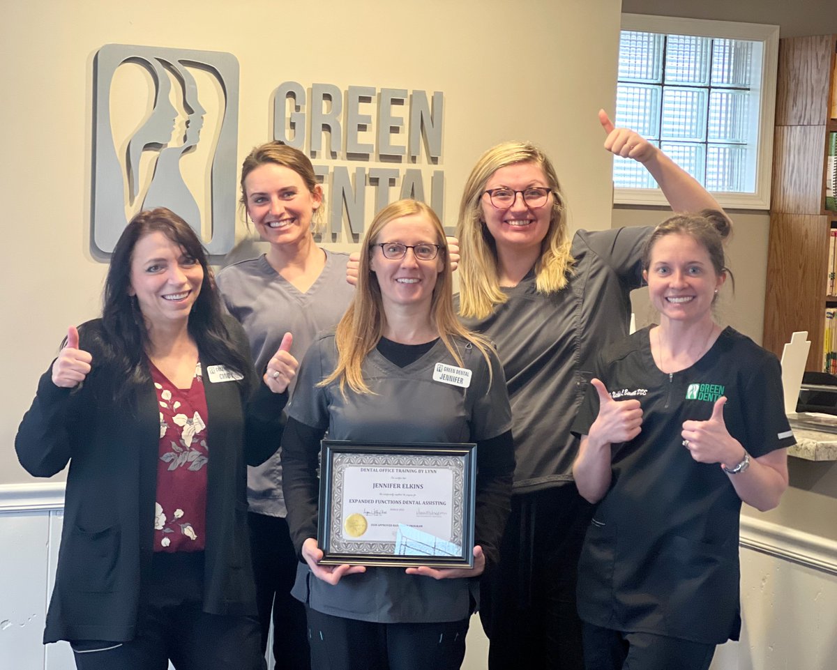 We are celebrating Jennifer for receiving her EFDA certification! As a dental assistant, Jennifer strives to get her patients back to optimum oral health, out of pain, and loving their smile again. Congratulations, Jennifer! https://t.co/3gnb2DnUoZ